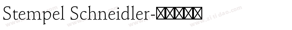 Stempel Schneidler字体转换